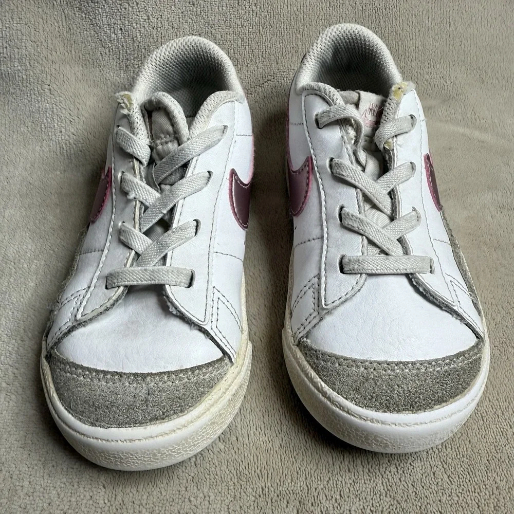 Nike Blazer Low 77 Toddler Shoes White‎ Pink Glaze Size 10C